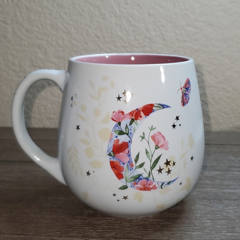 Prima Design Floral Crescent Moon & Stars Mug